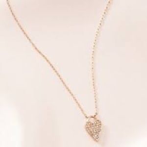 NEW!! Stella & Dot rose gold delicate heart necklace